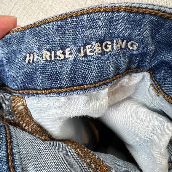American Eagle Outfitters High Rise Jegging Jeans Women's 6 Skinny Med Wash - Picture 5 of 12
